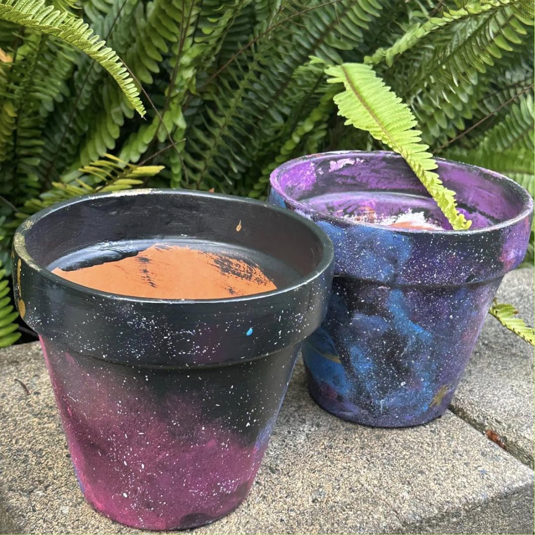 Painted Space Terracotta Pots | Thursday 02/10/2025 10am-12pm | Ages 8 - 12 year olds