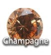 Cubic Zirconia CZ 5mm round - Champagne