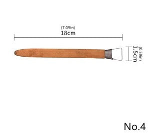 Bamboo Handled Scraper - 1.5cm head