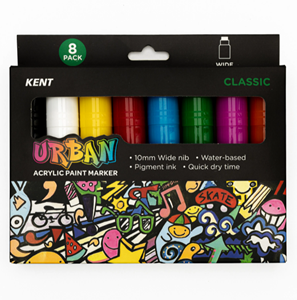 KENT Urban Paint Marker Set - Classic - 8 pack