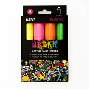 KENT - Urban Paint Markers - Fluoro - 4 Pack
