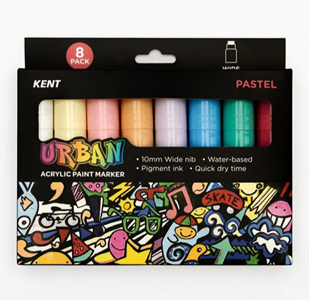 Kent Urban Paint Marker Set - Pastel - 8 pack