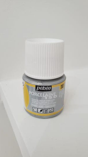 Porcelaine Paint - Shimmer Silver - 45ml